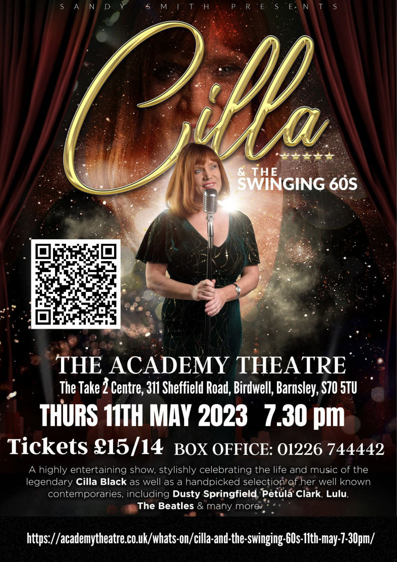 Cilla & The Swinging 60s is coming to the Academy Theatre Barnsley on May  11th 2023