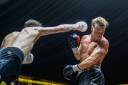 3 - Boxing action at the Metrodome