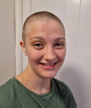 Main image for Teen shaves head for charity