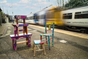 Main image for Upcycled furniture artwork continues tour of borough