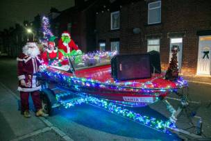 Main image for Santa's speedboat glides again ....