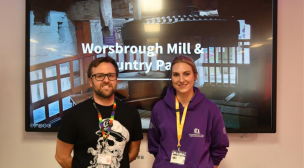 Sally Elkington, Sector Specialist Officer at Worsbrough Mill and Paul Harris, Graphic Design Tutor at Barnsley College.