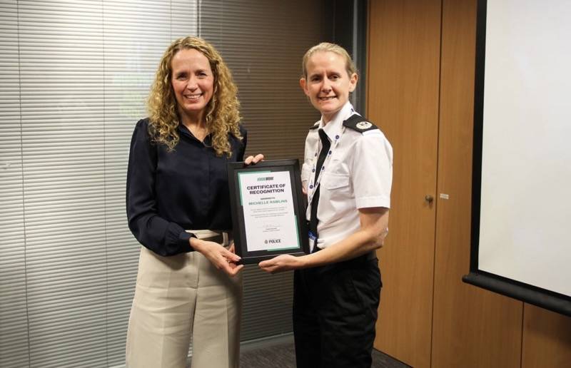 Main image for Police recognition award for university tutor