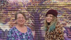 Dearne Community Arts Festival secretary Julie Turner (left) and artist Jayde Marie Bell in Goldthorpe's high street.