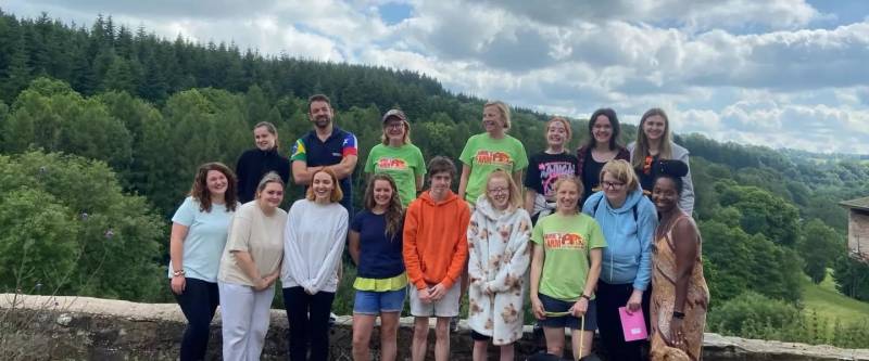 Animal Care staff and students with the Jamie’s Farm team in Monmouth.