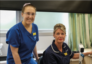 APPEAL TO WOMEN:  Barnsley Hospital’s Emily Buet and Diane Brookes. Picture: Charley Atkins.