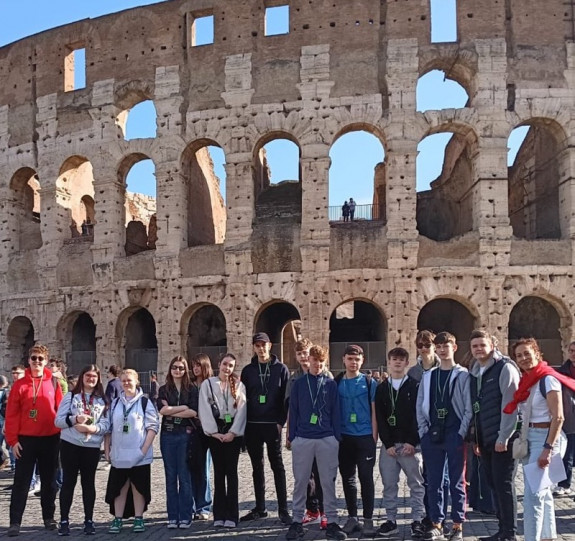 The Darton Academy students in Rome.