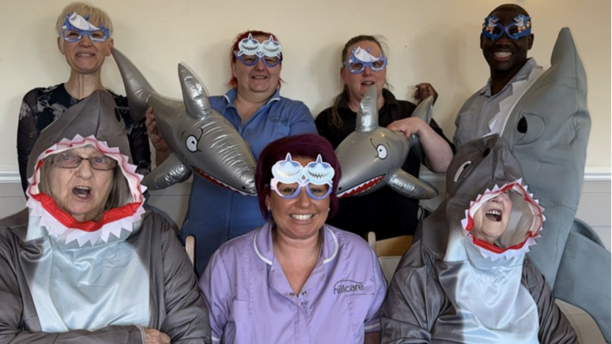 SHARKING ABOUT: Staff at the home have been organising some shark-related activities ahead of the swim.