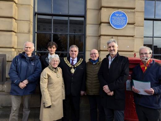 Main image for Blue plaques unveiled to honour town's history