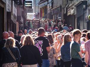 Thousands gathered in the town centre for this year's event.