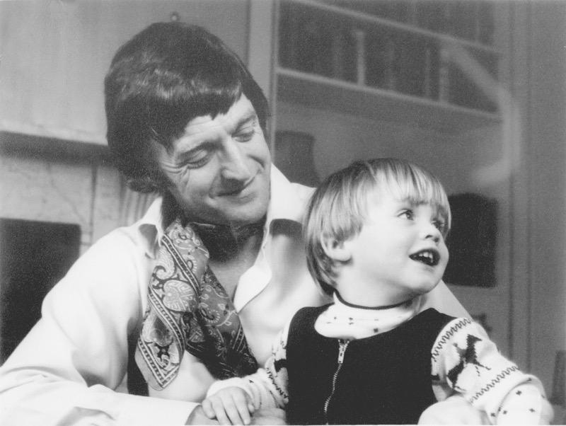 Sir Michael Parkinson with his son Mike