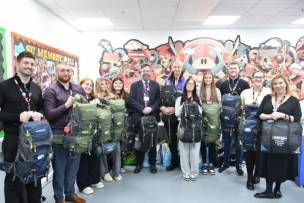 Main image for College's huge support for Rucksack Project