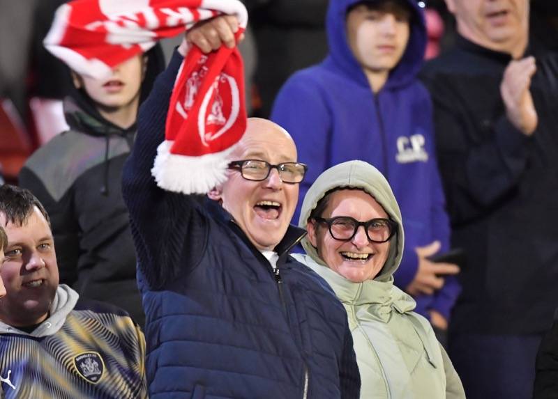 Main image for Chris pops the question at Oakwell