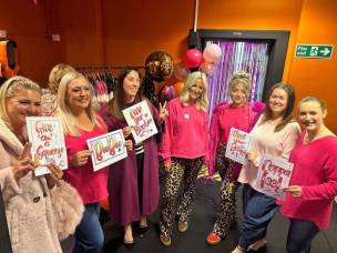 Main image for Gym turns pink to raise thousands for CoppaFeel breast cancer charity