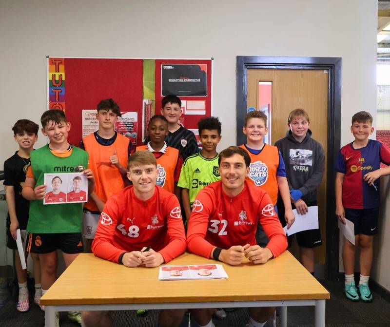 Main image for Barnsley footballers meet youngsters at football camp