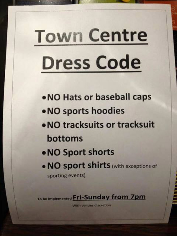 Main image for New dress code to be implemented at town centre venues